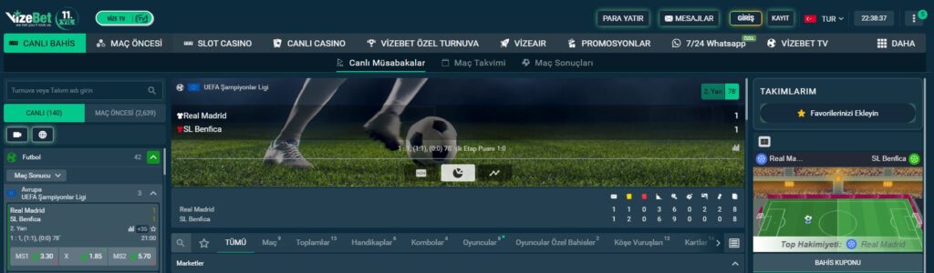 vizebet spor bahisleri
